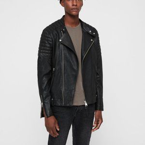 AllSaints Jasper leather biker jacket - XS